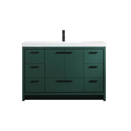 48 Inch Single Bathroom Vanity In Green